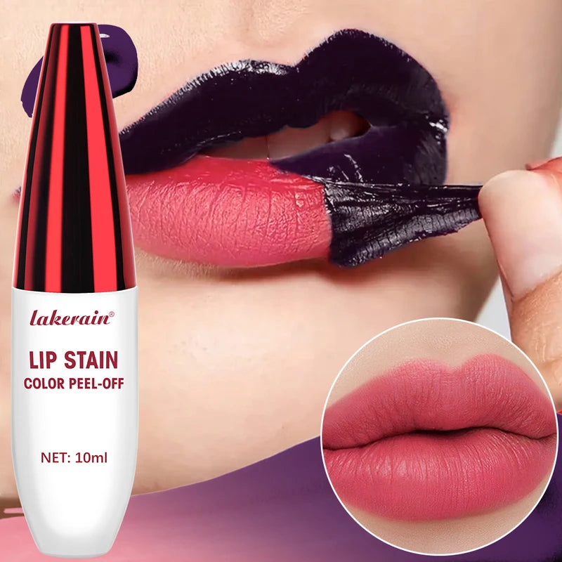 Long-Lasting Peel-Off Matte Lip Stain - Waterproof Lipstick, Lip Makeup