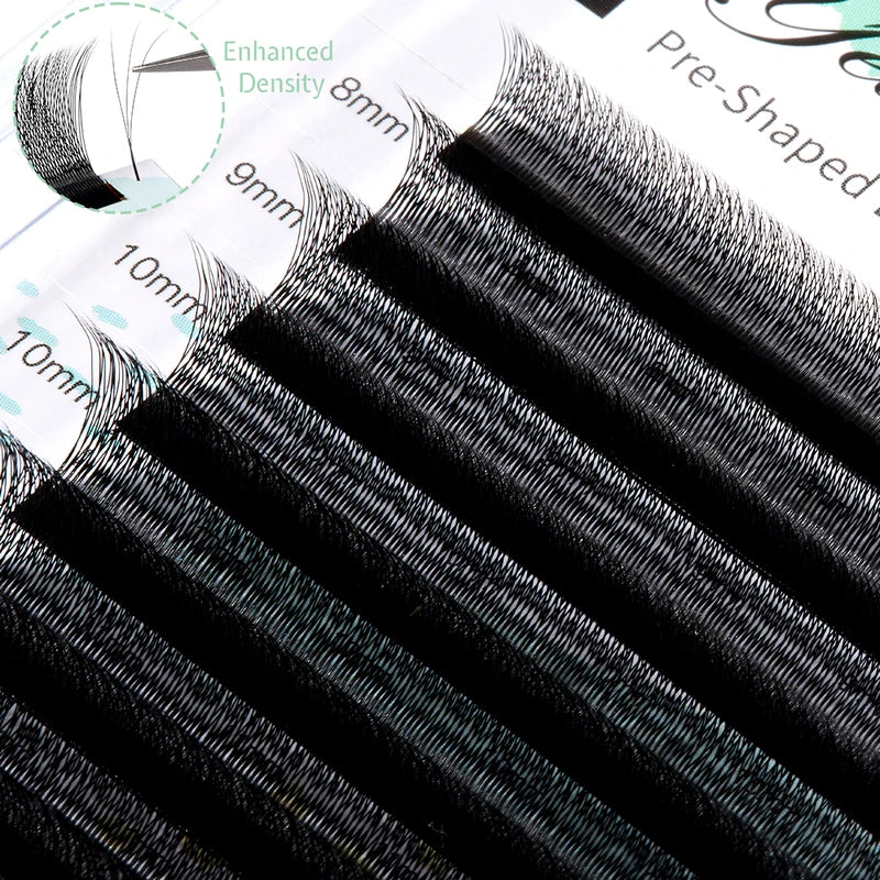 Premade 3D W Lash Extensions - Volume False Eyelash Fans for Natural Full Look