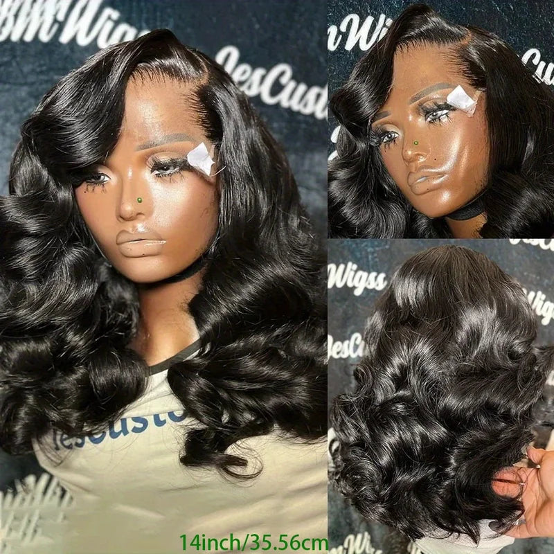 Brazilian Body Wave Bob Wig with HD Lace Frontal - Natural Human Hair, Preplucked Hairline, Multiple Lengths & Colors