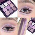 Purple & Violet Eyeshadow Palette with Matte and Shimmer Shades, Smoky and Pearlescent Finishes