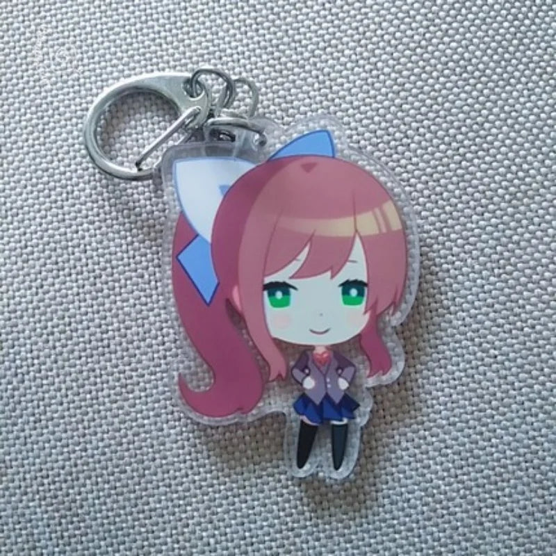 Cute School Uniform Acrylic Keychain - Doki Doki Literature Club Collectible Pendant
