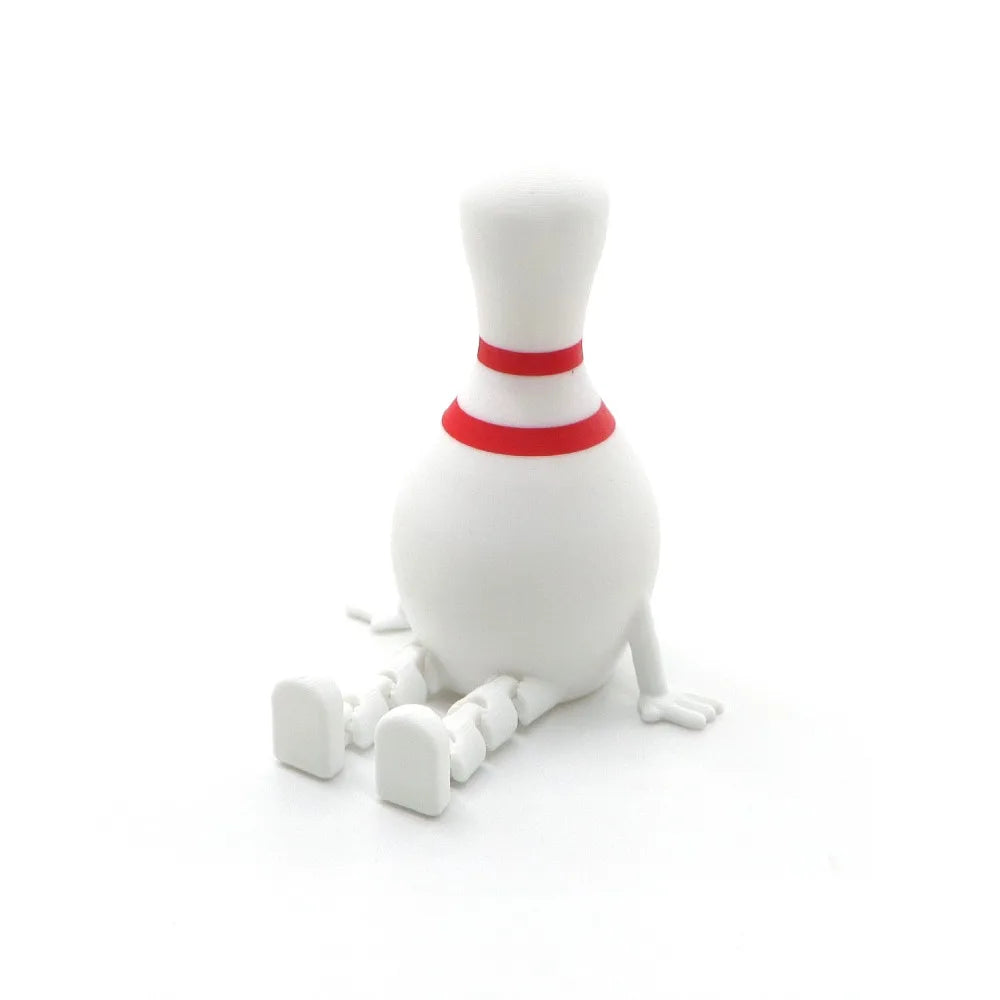 Sports Ball Figurine Collection Desktop Ornament - Soccer, Baseball, Basketball, Rugby, Bowling