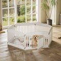 Expandable Dog Playpen 6 Panels - Portable Indoor Outdoor Pet Fence for Medium Dogs