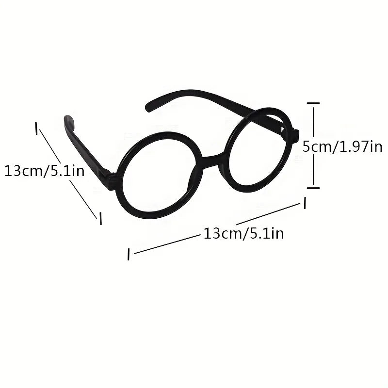 Party Favor Set of 10 Round Wizard Glasses No Lenses Halloween Magic Theme