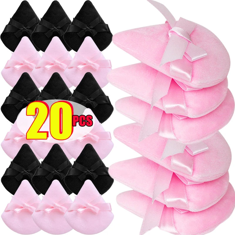 20pcs Makeup Powder Puffs Set - Soft Velvet Contouring & Eye Shadow Sponges
