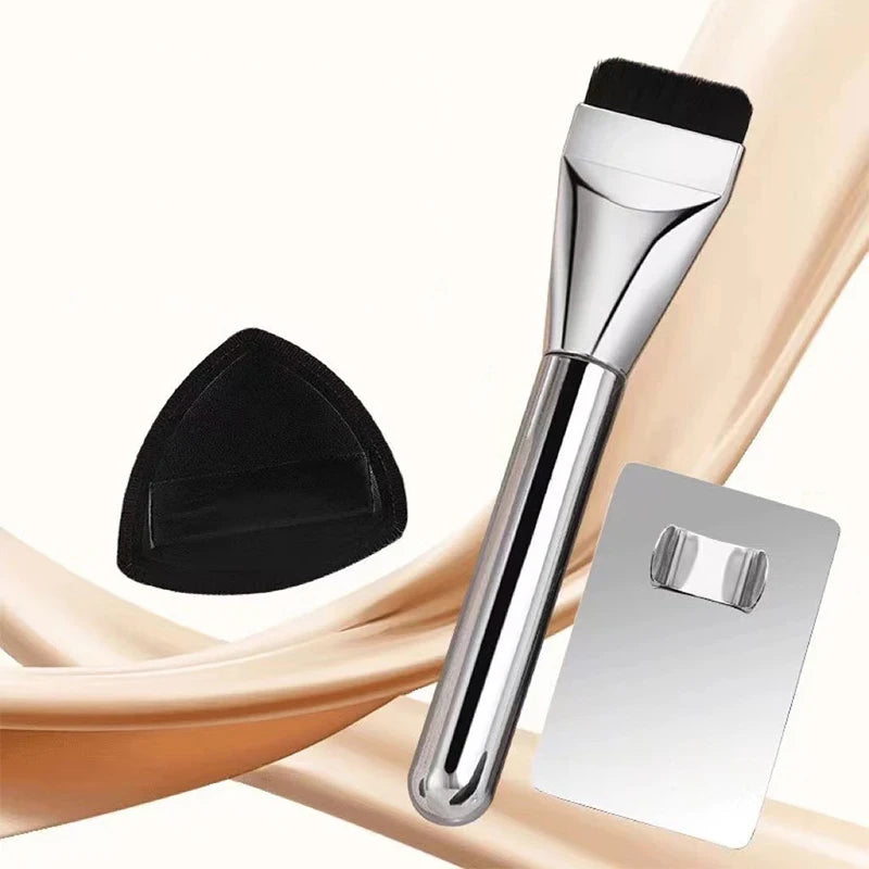 Makeup Foundation & Eye Shadow Mixing Palette with Spatula - Stainless Steel