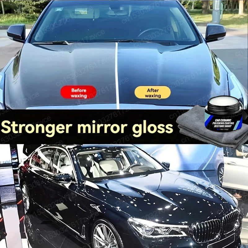 Car Nano Ceramic Wax Coating - Hydrophobic Scratch Protection & Polishing