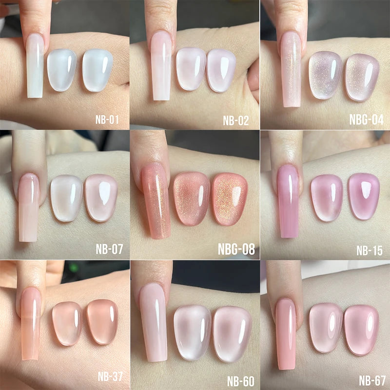 Natural Rubber Nail Base Gel - Hema-Free, 12ml, Eco-Friendly UV Nail Polish