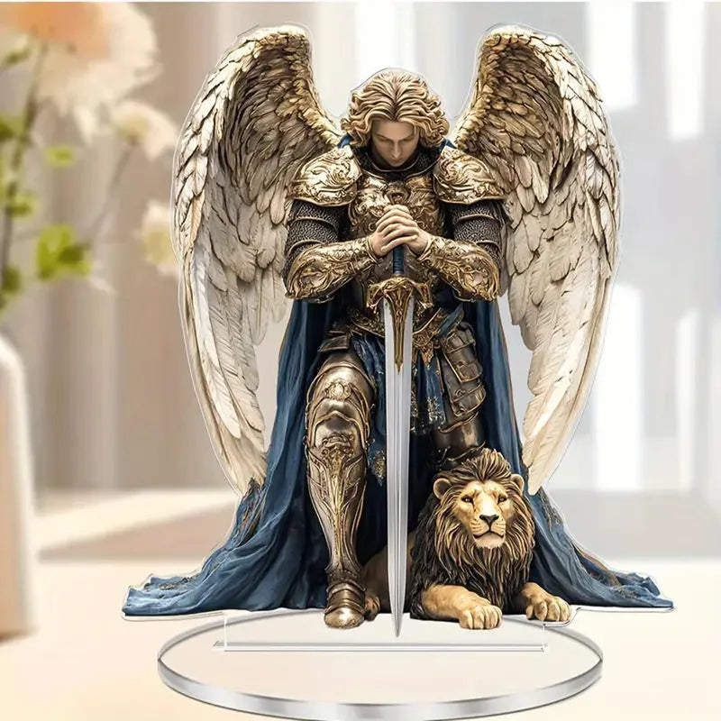 Sacred Archangel Michael Desktop Decoration for Home Office Outdoor - Father's Day Gift