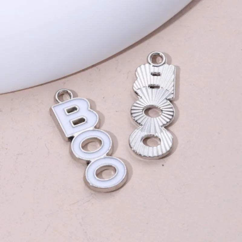 Halloween Enamel Charm Set for Jewelry Making - Pumpkin Ghost Vampire Bats 10pcs
