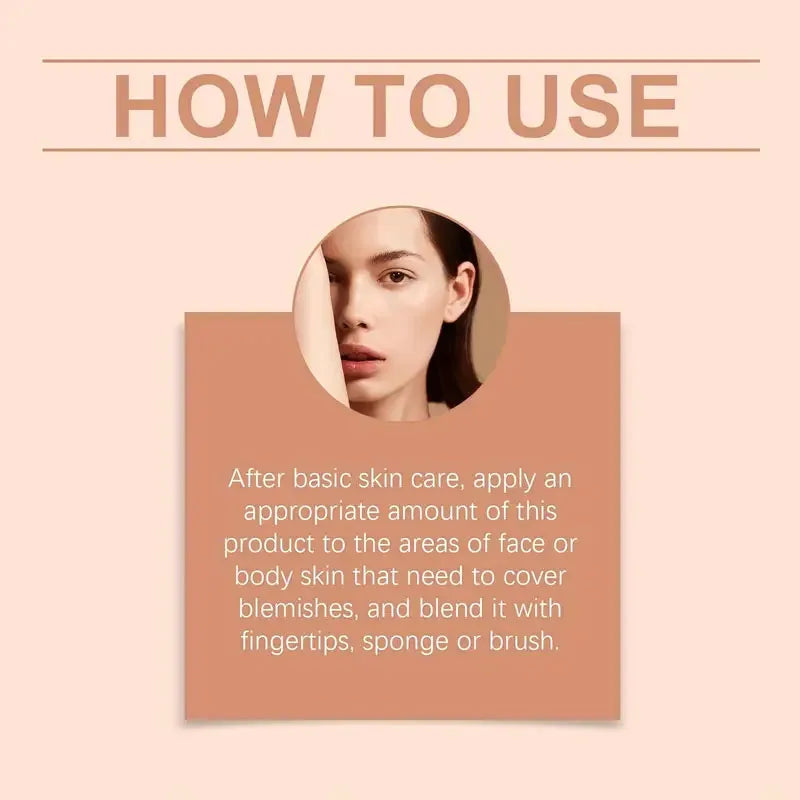 Moisturizing Waterproof Foundation Cream for Natural Look - Lasting Concealer
