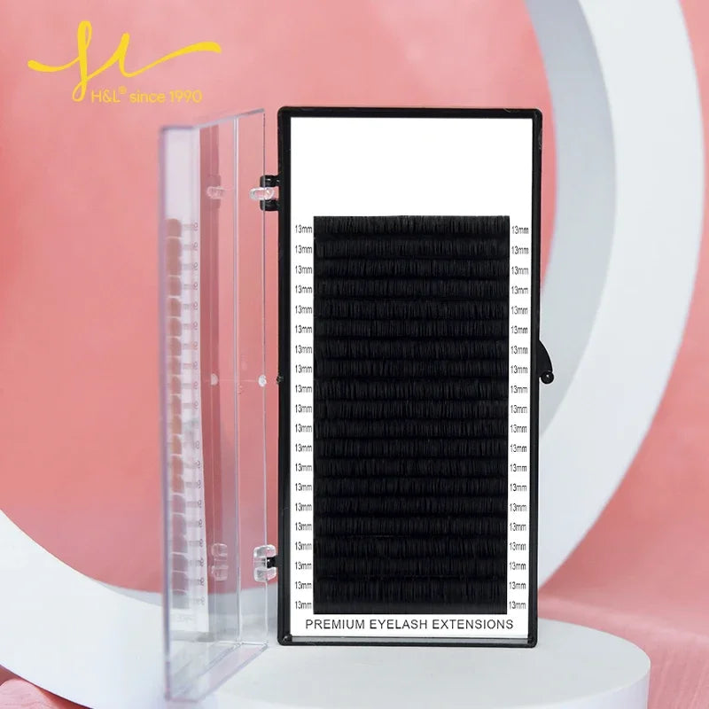 Professional Faux Eyelash Extensions 20 Rows Soft Black Tape for Makeup Artists