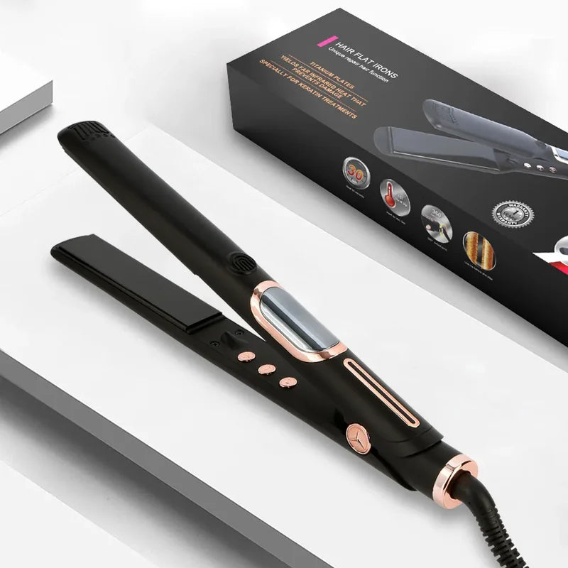 High-Temperature Hair Straightener & Curling Iron Dual-Purpose Styler