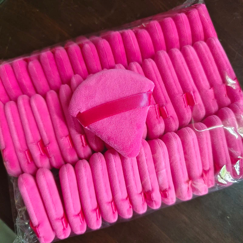 100Pcs Custom Logo Powder Puff Face Makeup Sponge Set - Soft Cosmetic Tools