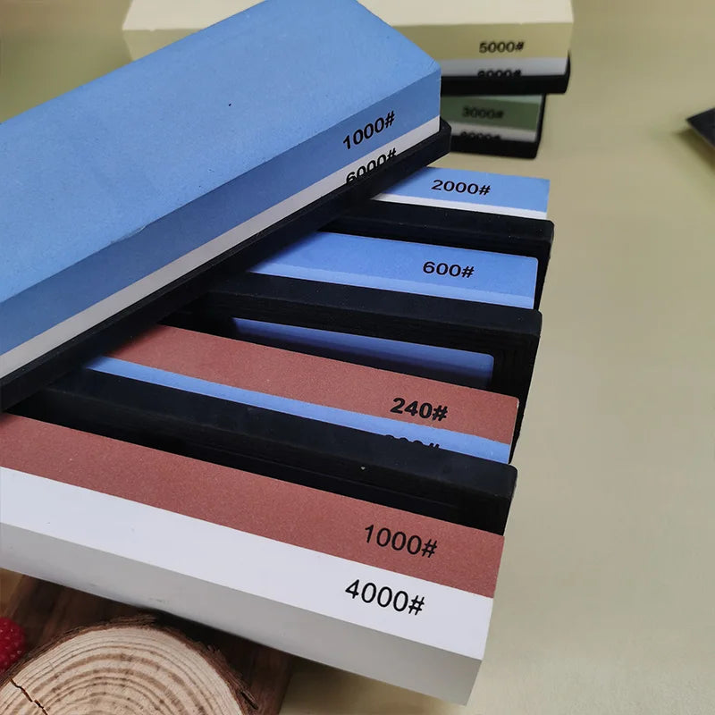 Knife Sharpening Stone Kit with Double-Side Whetstone and Non-Slip Base