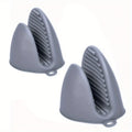 Silicone Oven Mitts Pot Holder Set - Heat-Resistant Kitchen Gloves, Small & Ambidextrous