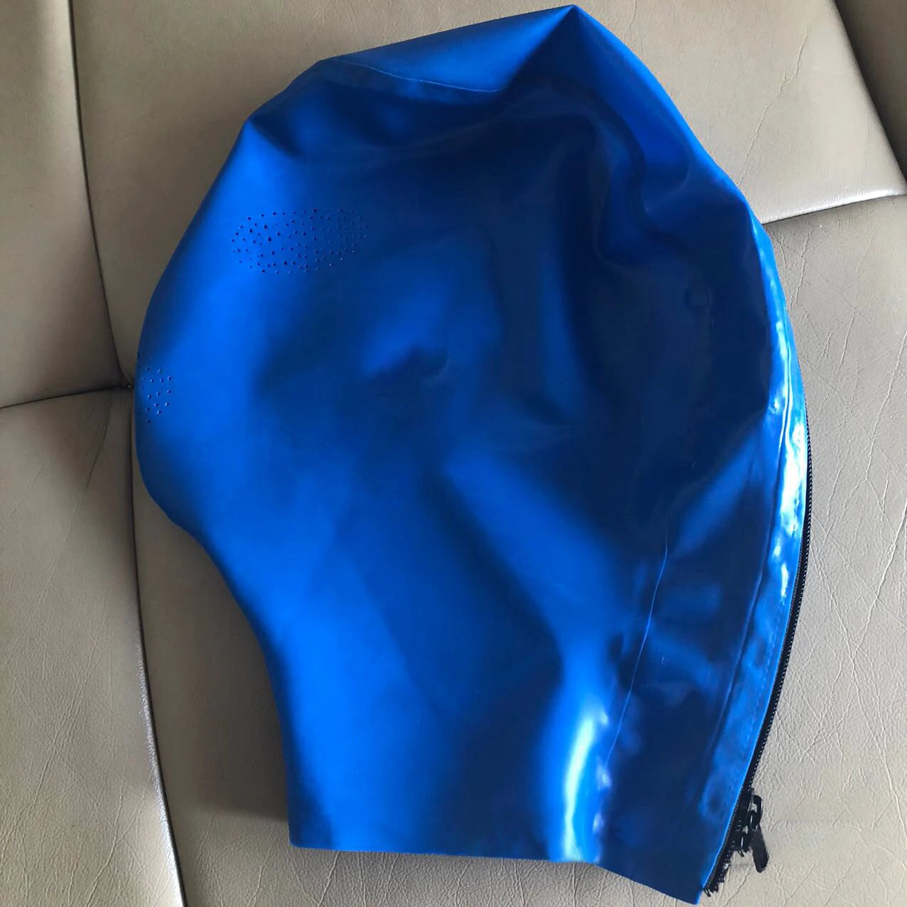 Perforated Latex Hood Mask with Micro Holes Breathable Eyes and Nose