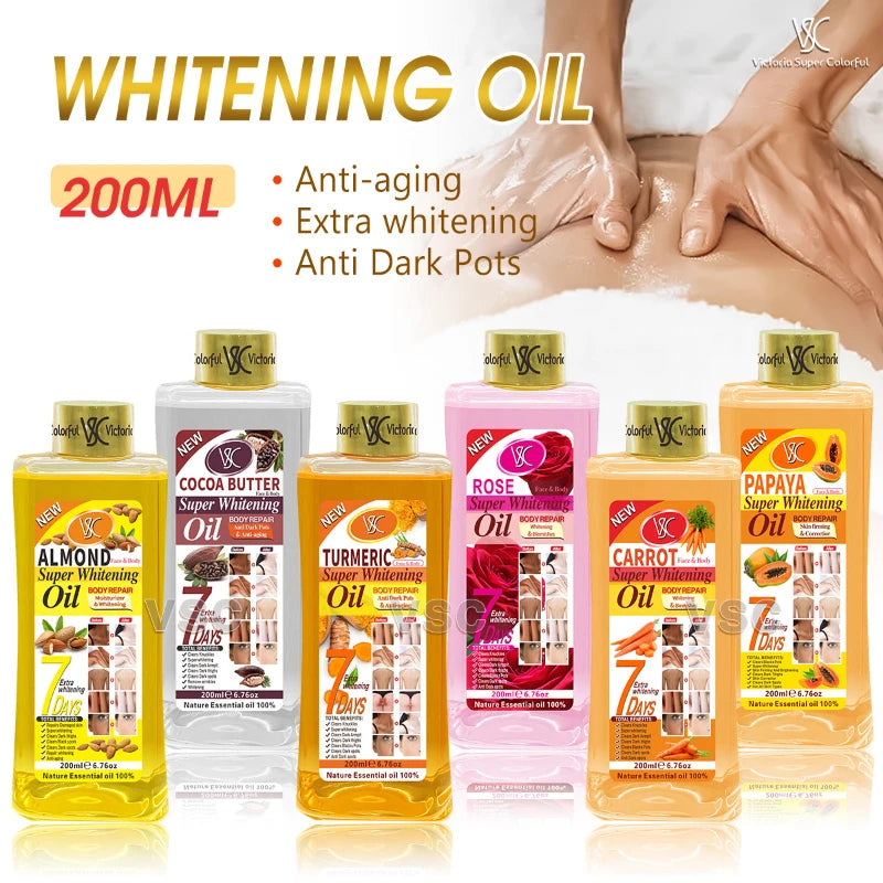 Multi-Functional Body Oil with Turmeric Vitamin C & Papaya - Moisturizing Massage Oil