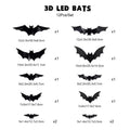 Halloween Bat Night Light Set - LED Wall Decor for Party & Festival