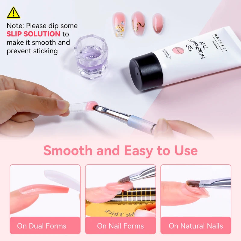 Poly Nail Extension Gel - Strong Builder Gel for Sculpting & Extensions 50ML - Long-Lasting, Natural-Looking Nails, UV LED Curable