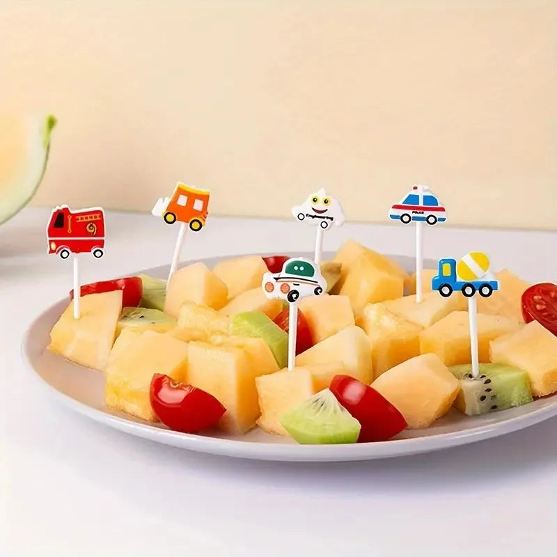 40 Pcs Animal Food Picks for Kids Bento Box - Cartoon Fruit & Snack Toothpicks