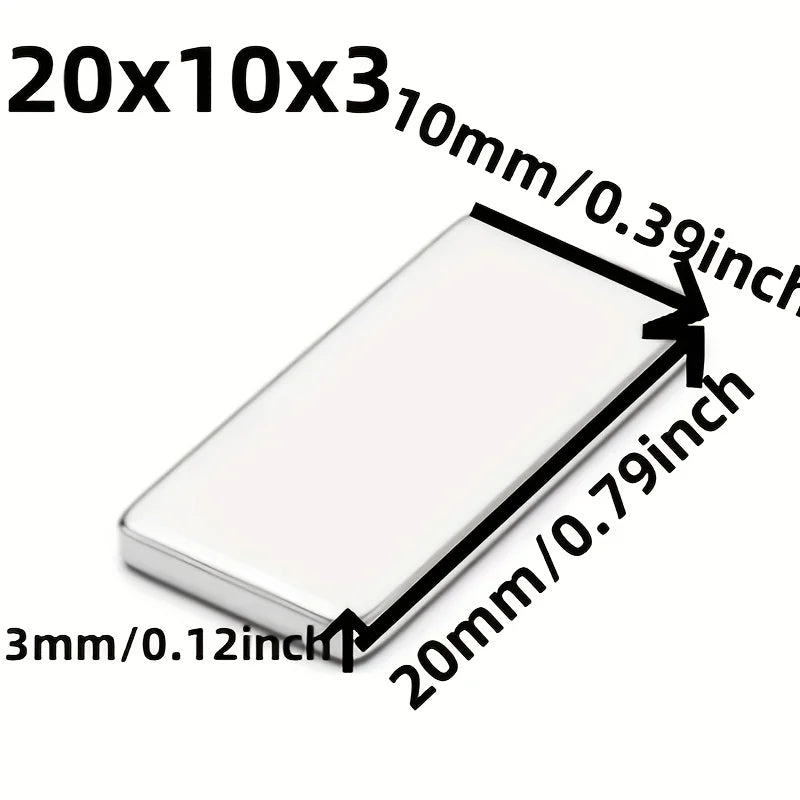 Rectangular Magnet Set 20/50pcs Metal Magnets for Industrial Use, No Battery Needed