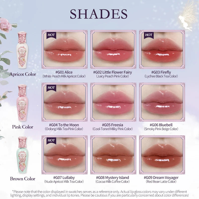 Vegan Hydrating Lip Gloss & Tinted Lip Oil Collection for Women & Girls - Moisturizing Shine, Non-Sticky