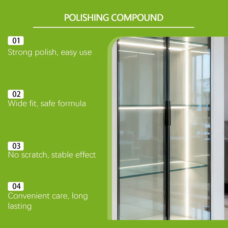 Car Paint Polishing Compound 100g Scratch Remover Wax with Buffing Pad for Auto Detailing