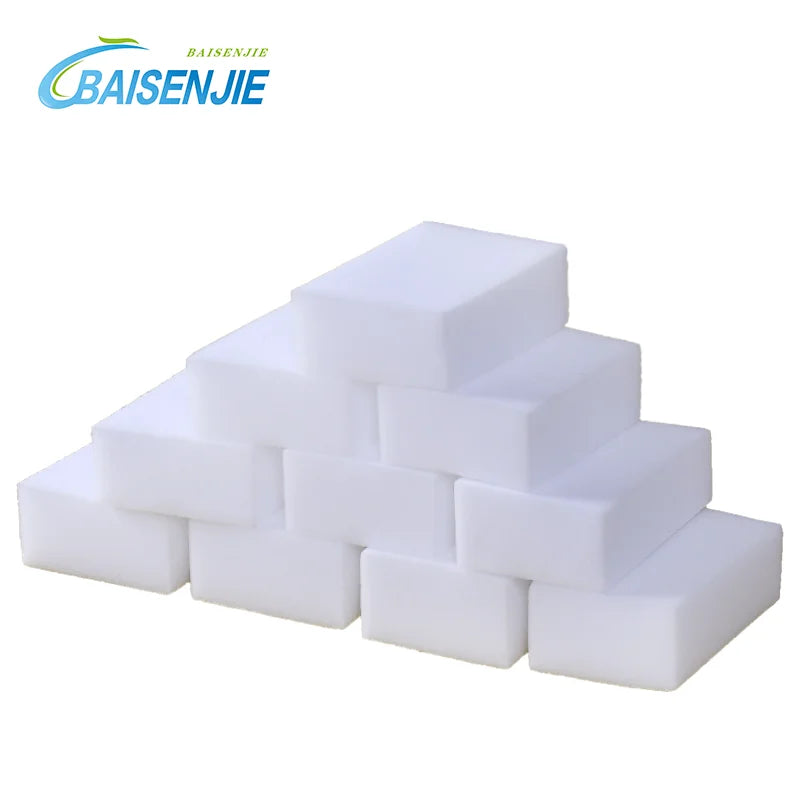 Reusable Melamine Sponge Eraser Set for Kitchen & Bathroom Cleaning - Customizable Colors