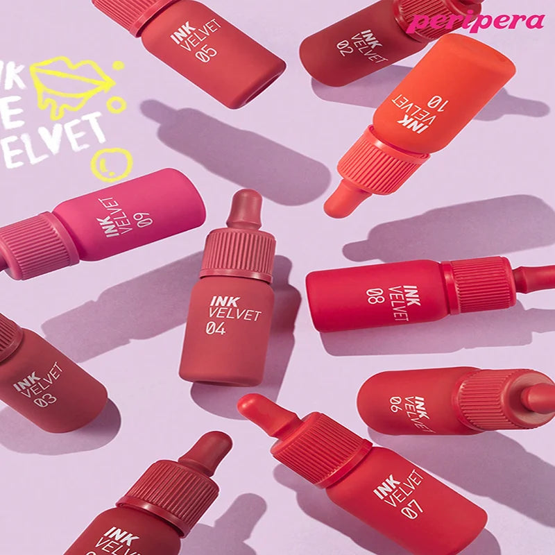 K-Beauty Ink Velvet Lipstick - High Pigment, Long Lasting, Velvet Matte