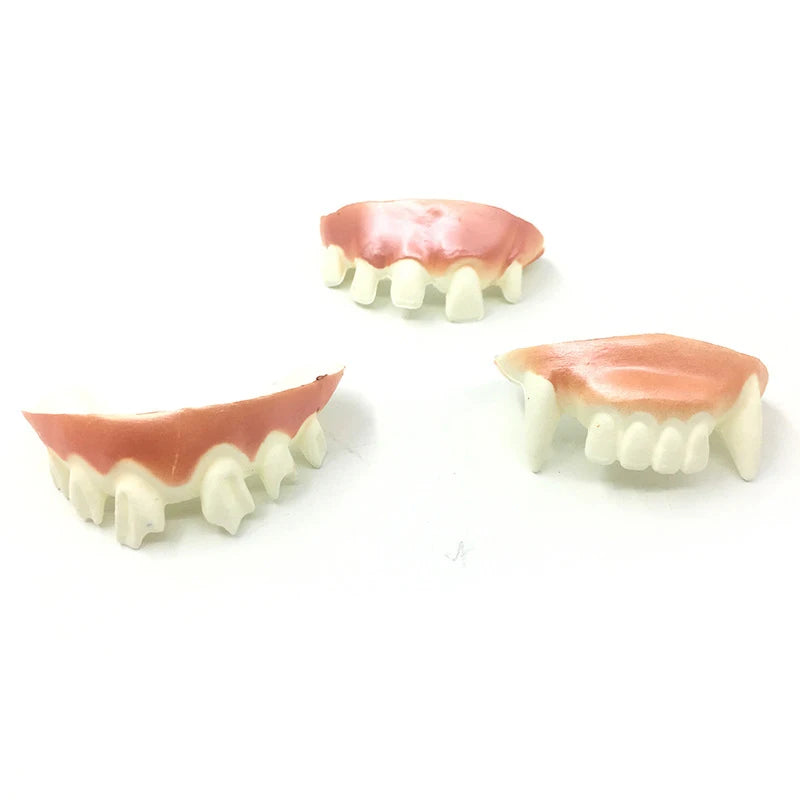 12 Pack Funny Fake Denture Props Halloween Cosplay Toys Party Favors