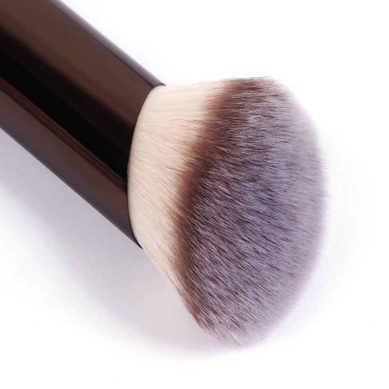 Professional Angled Flat Foundation Makeup Brush for Blending and Sculpting