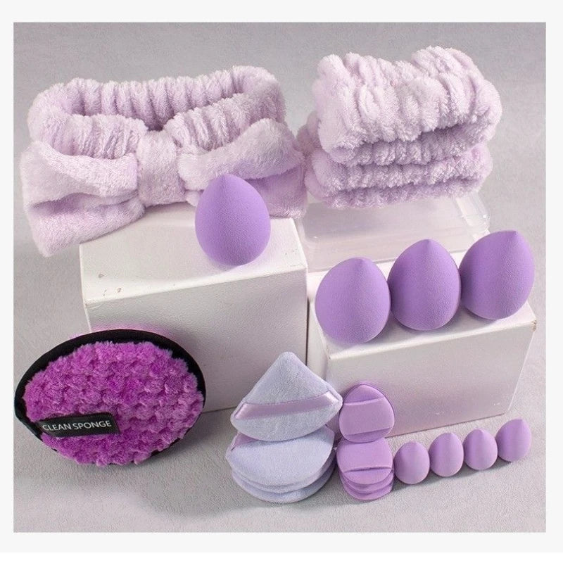 Complete 20-Piece Makeup Brush Set with Beauty Blender - Multi Color Gift Set