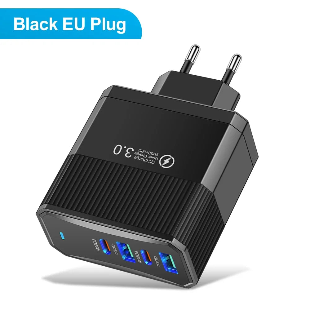 100W Fast Charging USB Wall Charger with 6 Ports for Universal Devices