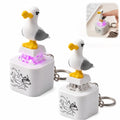 USB Clicky Keyboard Fidget Keychain with LED Sound and Light - Compact Desk Accessory