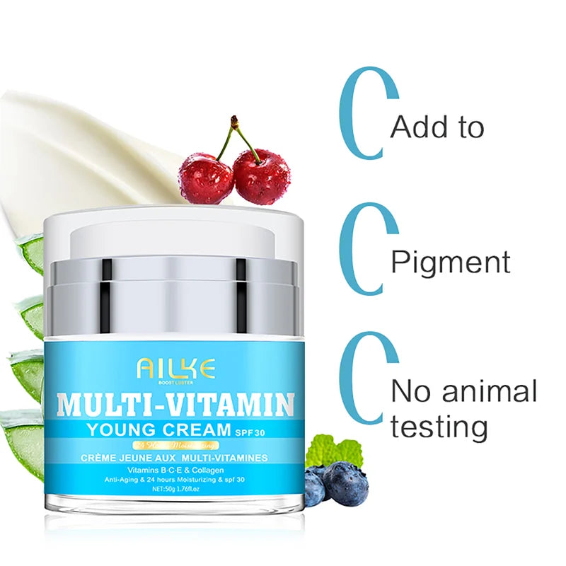 Multivitamin Brightening Face Cream for Dark Spots & Wrinkles - 50ml