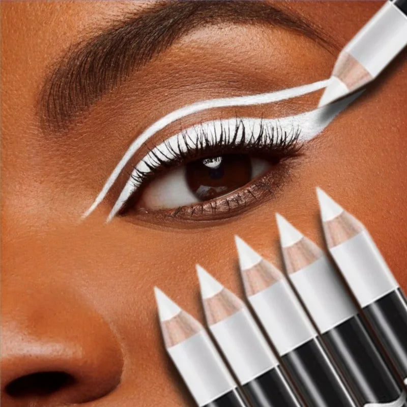 Fast Drying Matte White Eyeliner Pencil Waterproof Long Lasting Eye Makeup Tool Set