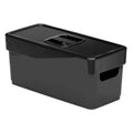 Small Plastic Basket Organizer Box with Lid - 1 Liter Capacity, BPA-Free, Durable Storage Solution