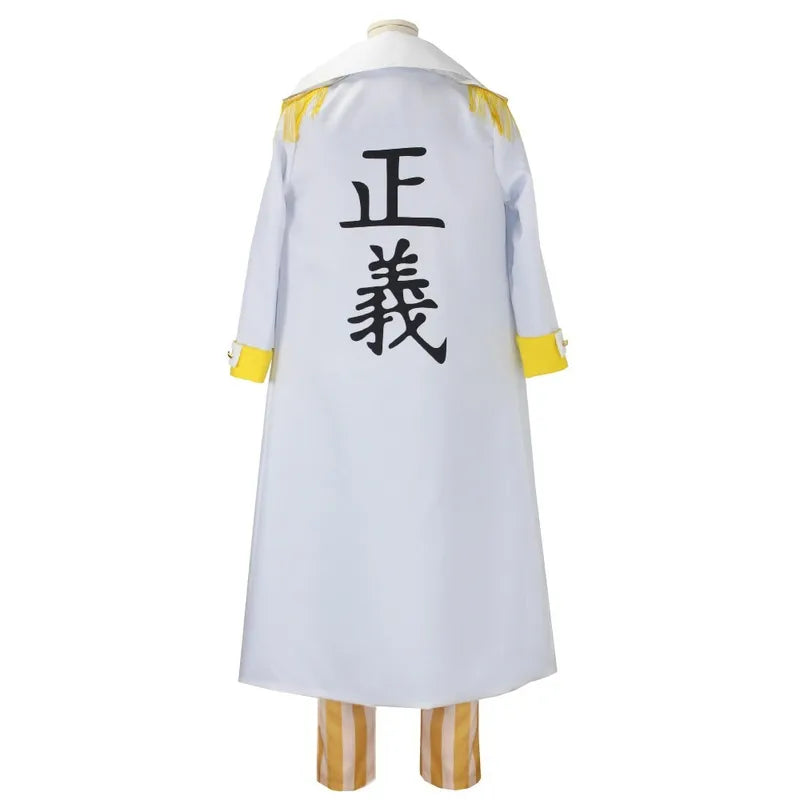 Anime Borsalino Cosplay Costume Admiral Kizaru Uniform Cloak Set Halloween Navy General