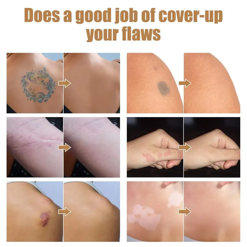 Waterproof Full Coverage Tattoo Concealer for Scars & Dark Spots - 2 Colors