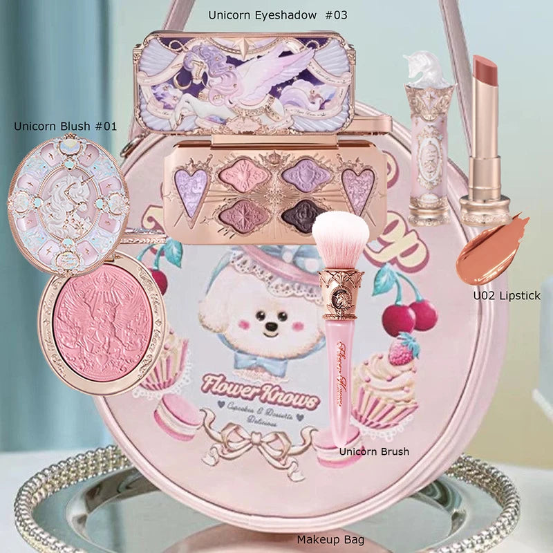 All-in-One Makeup Set with Eyeshadow Blush Lipstick & Mirror - Vegan Collection
