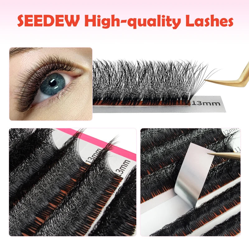 Automated Flowering Volume Eyelash Extensions - Fast Fanning Clusters