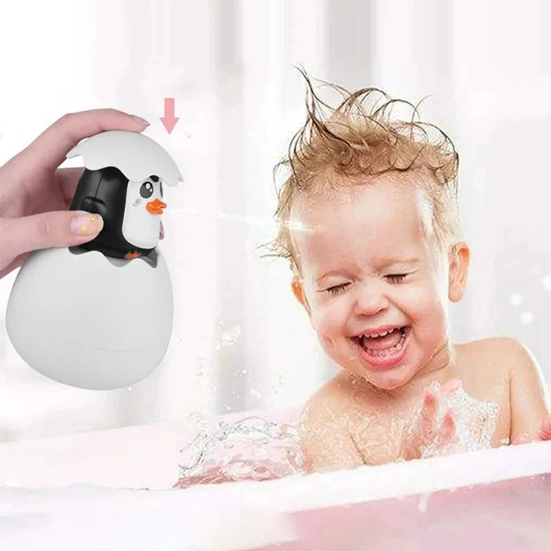 Baby Bath Toy Floating Duck Penguin Water Spray Sensory Toy for Kids Toddlers
