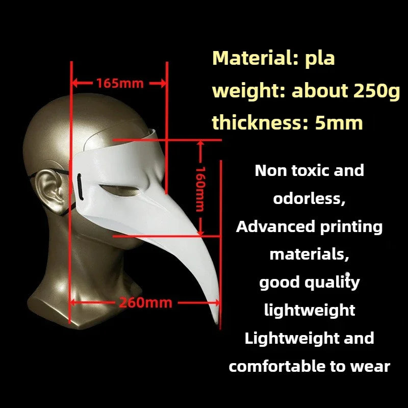 Halloween SCP-049-J Plague Doctor Mask Cosplay Costume Accessory