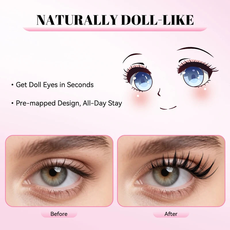 False Eyelashes Clusters Waterproof Natural Look 140 Pcs for DIY Lash Extensions