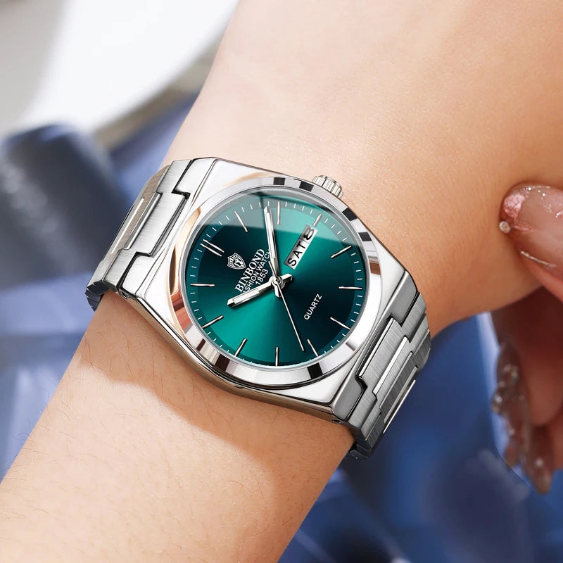 Luxury Women's Quartz Watch Waterproof Auto Date Luminous Week Display