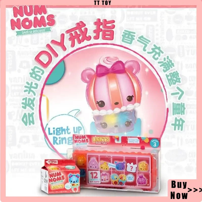 Scented Sparkle Light-Up Ring Blind Box Toy for Girls - Mystery Surprise Gift