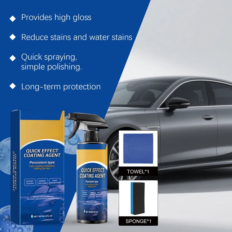 Car Nano Ceramic Wax Coating Spray Quick-Dry Polish Anti-Scratch Protection 120ML