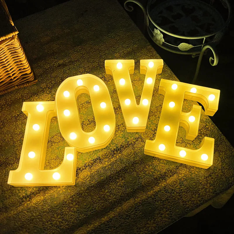 16cm LED Letter Light for Home Decor Battery Operated Warm Lighting