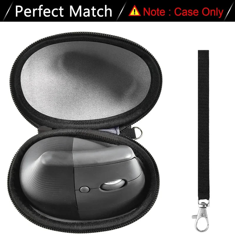 Ergonomic Vertical Mouse Carrying Case with Travel Storage Box for Logi Wireless Mouse